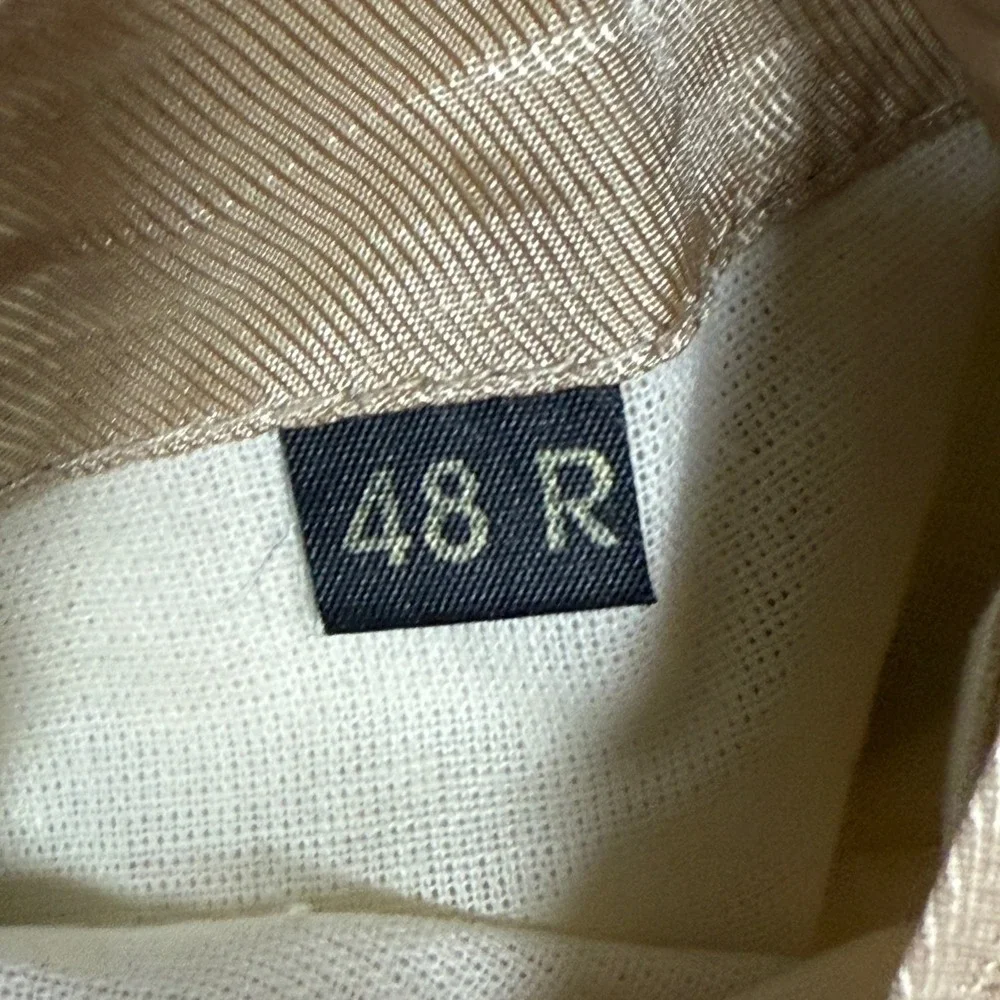 Andrew Fezza Mens 48R Tan Corduroy Blazer Jacket Three Button Sport Coat